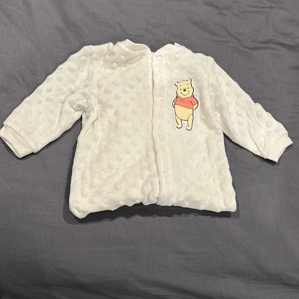 Disney Cream Color Baby Footsie Size 6-9 Months